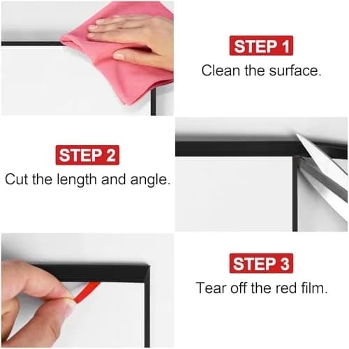 ToLanbbt Rubber Edge Trim U Channel 1/4" x 10Ft | Self-Adhesive Metal Edge Protector for Car & Furniture thumbnail 6
