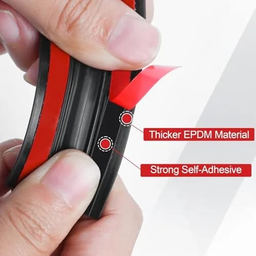 ToLanbbt Rubber Edge Trim U Channel 1/4" x 10Ft | Self-Adhesive Metal Edge Protector for Car & Furniture thumbnail 3