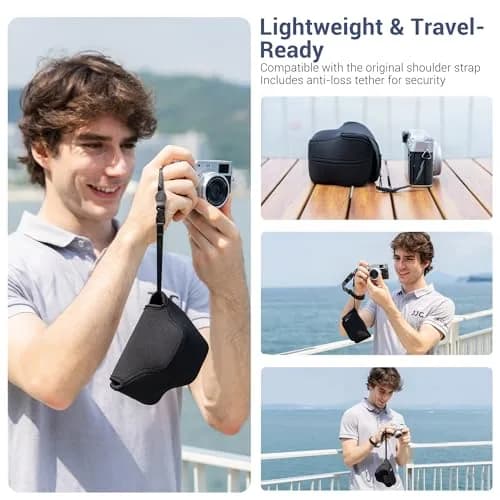 JJC Soft Neoprene XE5 X100VI Camera Case Bag for Fujifilm X-E5 Lumix L10 | Waterproof & Anti-Loss thumbnail 3