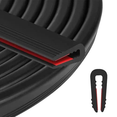 ToLanbbt EPDM Rubber Edge Trim U Channel 2.4mm (10ft) | Self-Adhesive Seal for Car Doors & Metal Edges thumbnail 1