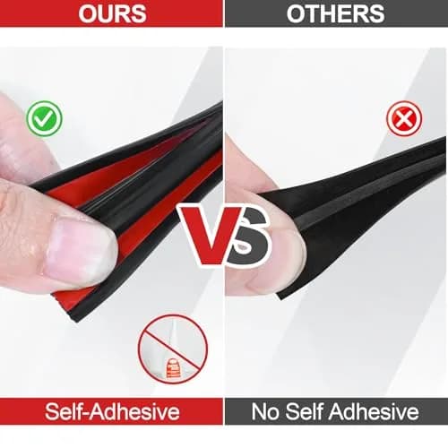 ToLanbbt EPDM Rubber Edge Trim U Channel 2.4mm (10ft) | Self-Adhesive Seal for Car Doors & Metal Edges thumbnail 5