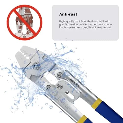 Sanuke Wire Rope Crimping Tool Kit with 150Pcs Crimp Sleeves & 10 Thimbles | Heavy Duty Stainless Steel Swager thumbnail 3