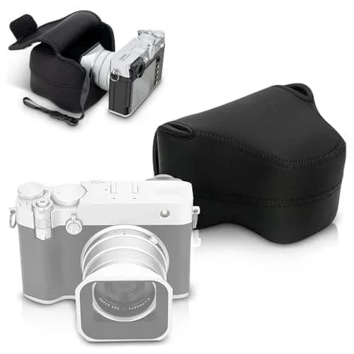 JJC Soft Neoprene Camera Case Pouch for Fujifilm GFX100RF with Original Lens Hood | Water-Resistant Protective Storage thumbnail 1