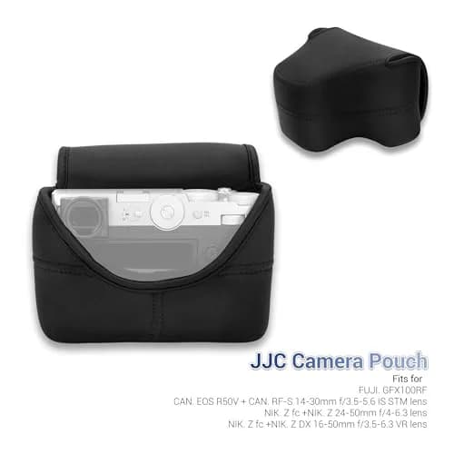 JJC Soft Neoprene Camera Case Pouch for Fujifilm GFX100RF with Original Lens Hood | Water-Resistant Protective Storage thumbnail 7