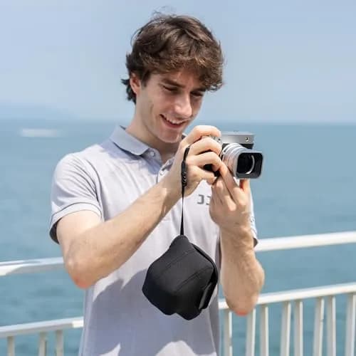 JJC Soft Neoprene Camera Case Pouch for Fujifilm GFX100RF with Original Lens Hood | Water-Resistant Protective Storage thumbnail 9