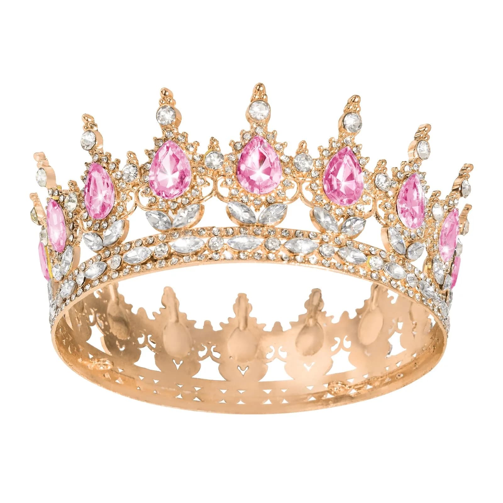 Onedor Queen Crown Tiara for Women, 4.9 inch Diameter | Sparkling Rhinestone Birthday Crown