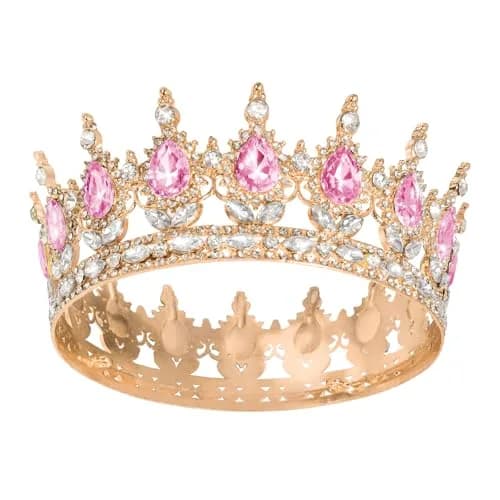 Onedor Queen Crown Tiara for Women, 4.9 inch Diameter | Sparkling Rhinestone Birthday Crown thumbnail 1