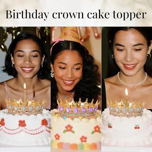 Onedor Queen Crown Tiara for Women, 4.9 inch Diameter | Sparkling Rhinestone Birthday Crown thumbnail 5