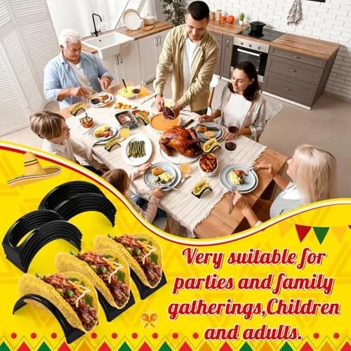 Baderke Black 48 pcs ITEM_STAND | Space-Saving Taco & Sandwich Holder (70-120 chars) thumbnail 6