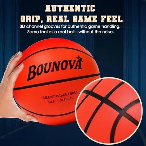 BOUNOVA Silent Basketball Size 7 (29.5") | Official Feel, Indoor Practice Ball thumbnail 6