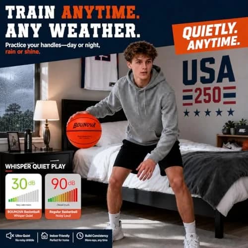 BOUNOVA Silent Basketball Size 7 (29.5") | Official Feel, Indoor Practice Ball thumbnail 2