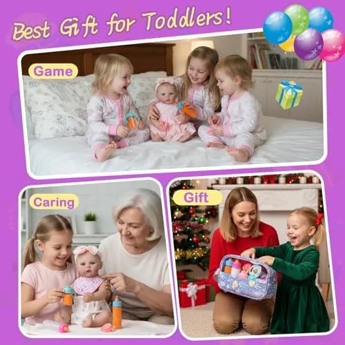 CARANOVO Baby Doll Accessories Set, 6 Pcs Feeding & Caring Kit | Realistic Role Play for 3+ Kids thumbnail 9