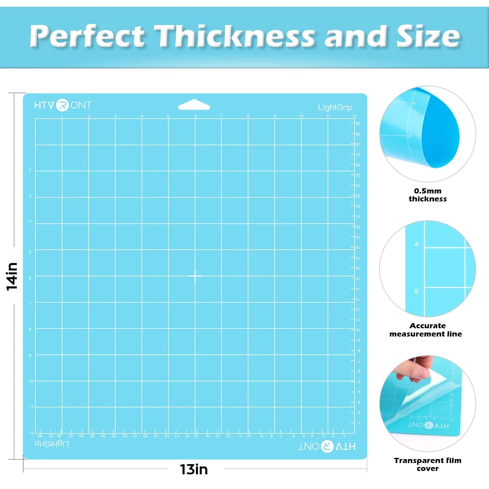 HTVRONT Self Healing Cutting Mat 12" x 18" (5-Pack) | Precision Grid for Crafts & Sewing - view 2