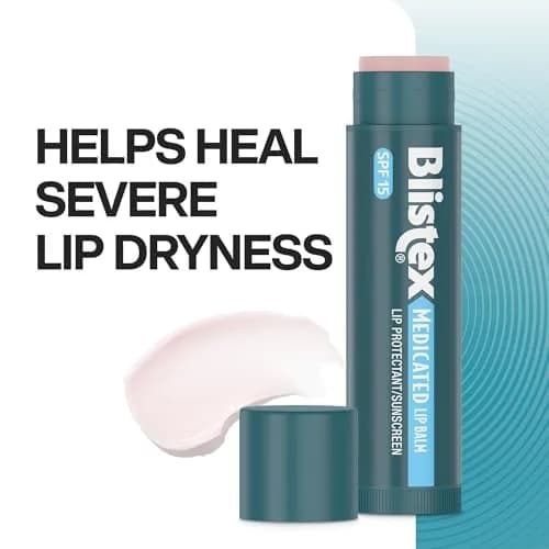 Blistex Medicated Lip Balm SPF 15, 0.15 oz Tubes | 24 Hr Moisture, Pack of 12 thumbnail 3