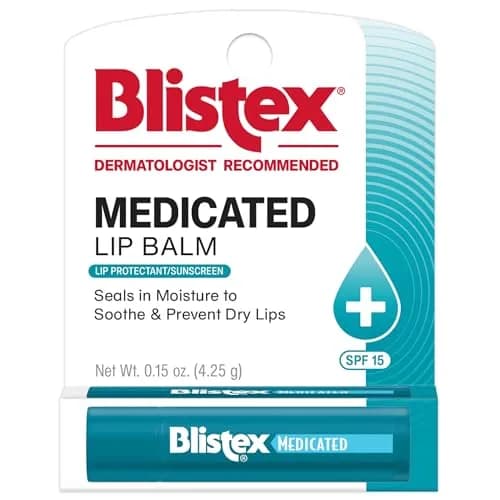 Blistex Medicated Mint Lip Balm 2x0.15 oz (0.3 oz) | SPF 15 Sun Protection for Dry, Chapped Lips — Medicated Lip Balm