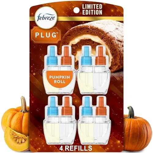 Febreze Fade Defy Plug Air Freshener Refills, Pumpkin Roll Scent, 3.5 Fl Oz (0.87oz x 4 Refills) thumbnail 1