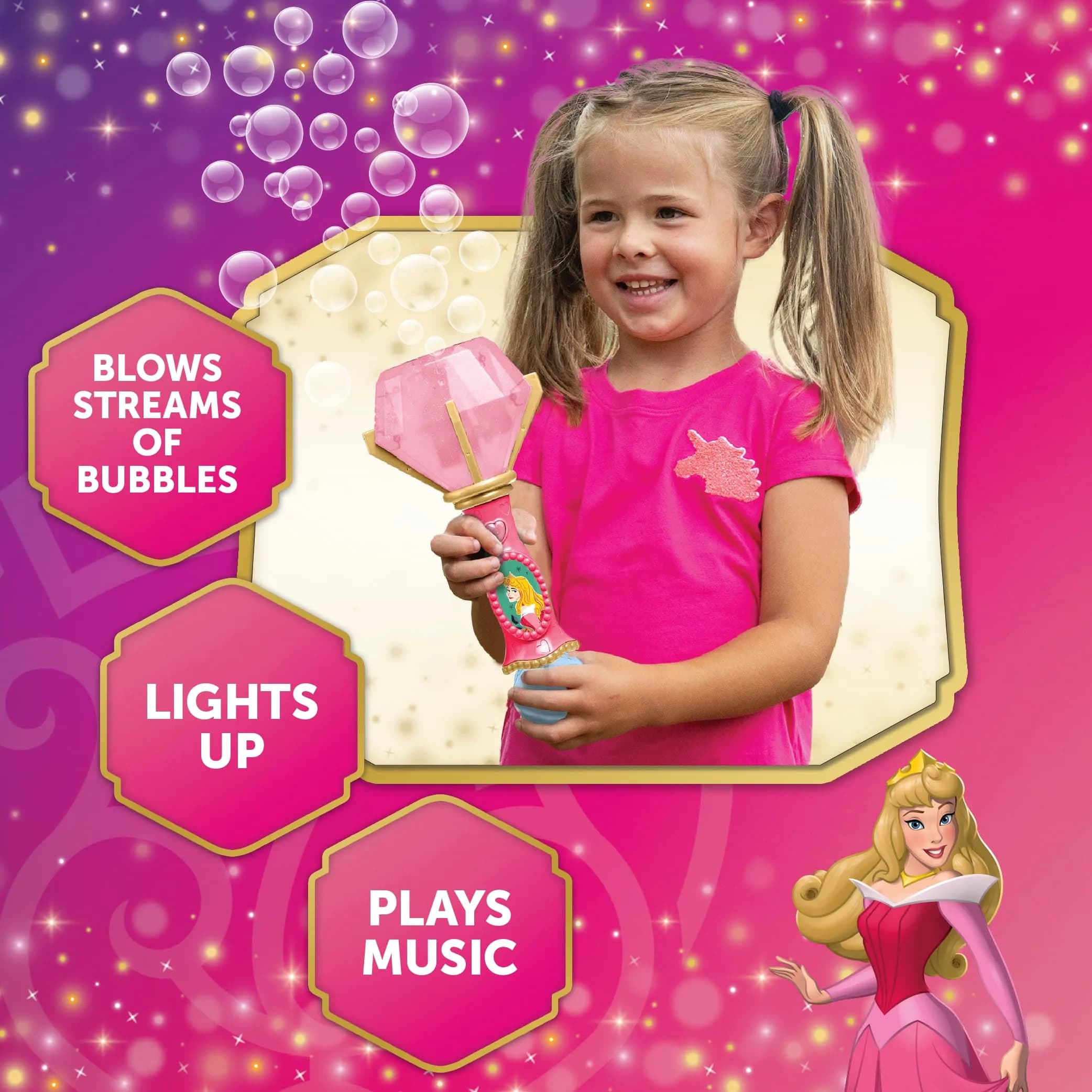 Little Kids Lights and Sound Bubble Wand | ASTM-Tested Educational Toy - view 2