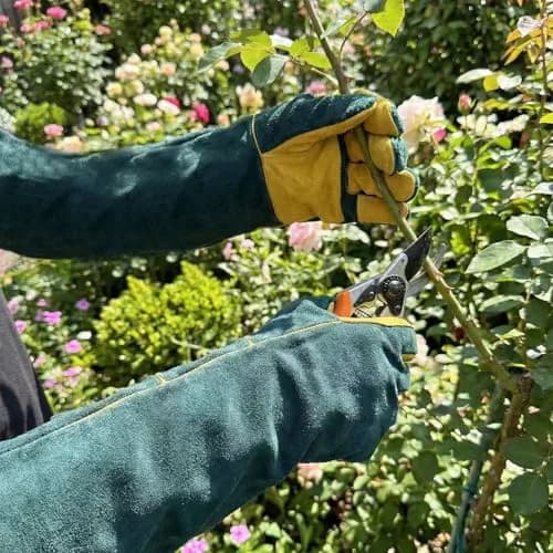 PeSandy 60 cm Animal Handling Gloves - Bite & Scratch Resistant Cowhide with Cotton Lining thumbnail 6