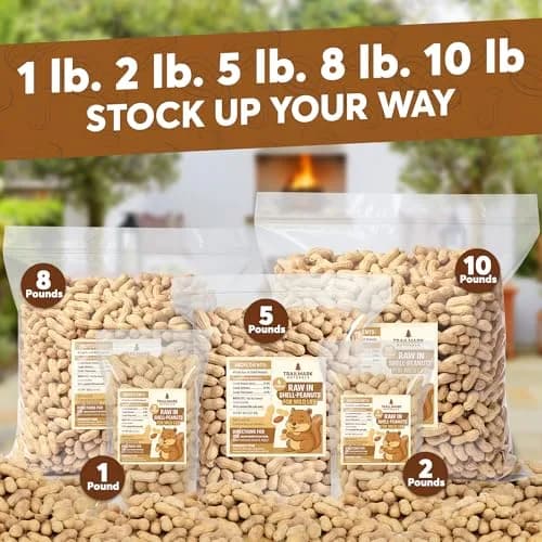 Trailmark Naturals Raw Peanuts for Squirrels & Birds | 2 Pack of 5 Lb Bags (10 Pounds) | Grown in The USA thumbnail 6