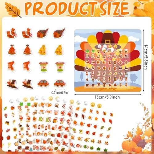 AUGSUN Christmas Stick-on Earrings 240 Pcs | Festive Designs for Parties & Gifts thumbnail 3