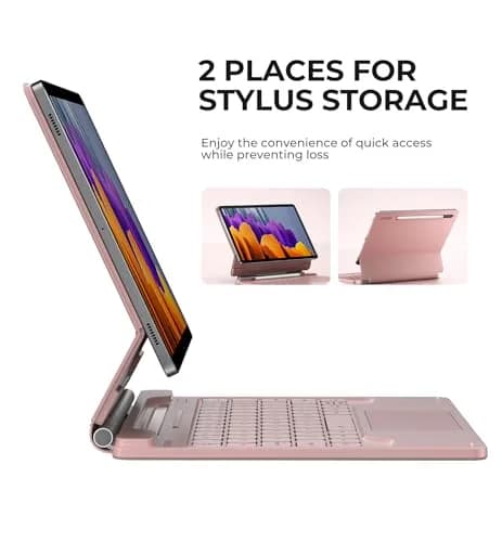 Dexnor Keyboard Case for Samsung Galaxy Tab S10 Lite/S10 FE/S9 FE 10.9"/S9 11" | Magnetic Floating Stand & Multi-Touch Trackpad thumbnail 7