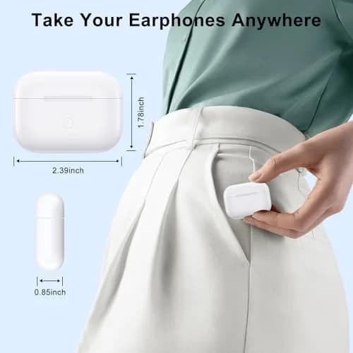 LMQ Wireless Charging Case for AirPods Pro 1st & 2nd Gen | 24 Hours Extended Playtime thumbnail 4