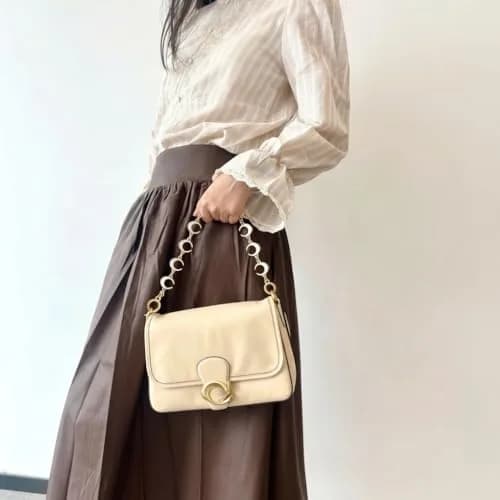 COICOIC 15.7 Inch Bag Chain Charm with C Phase Details, Gold Purse Chain for Coach Bags | Stylish Accessory thumbnail 5