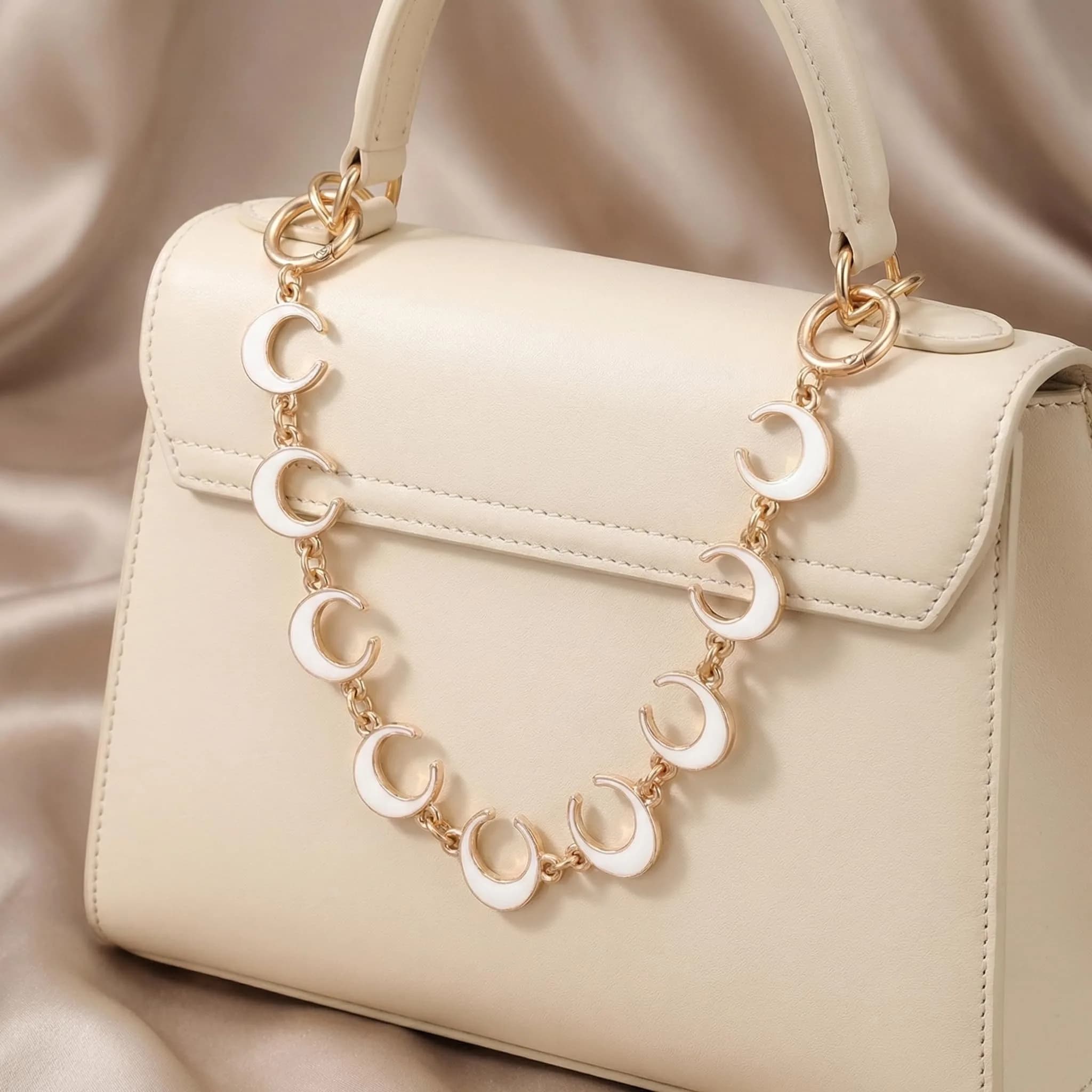COICOIC 15.7 Inch Bag Chain Charm with C Phase Details, Gold Purse Chain for Coach Bags | Stylish Accessory - view 6