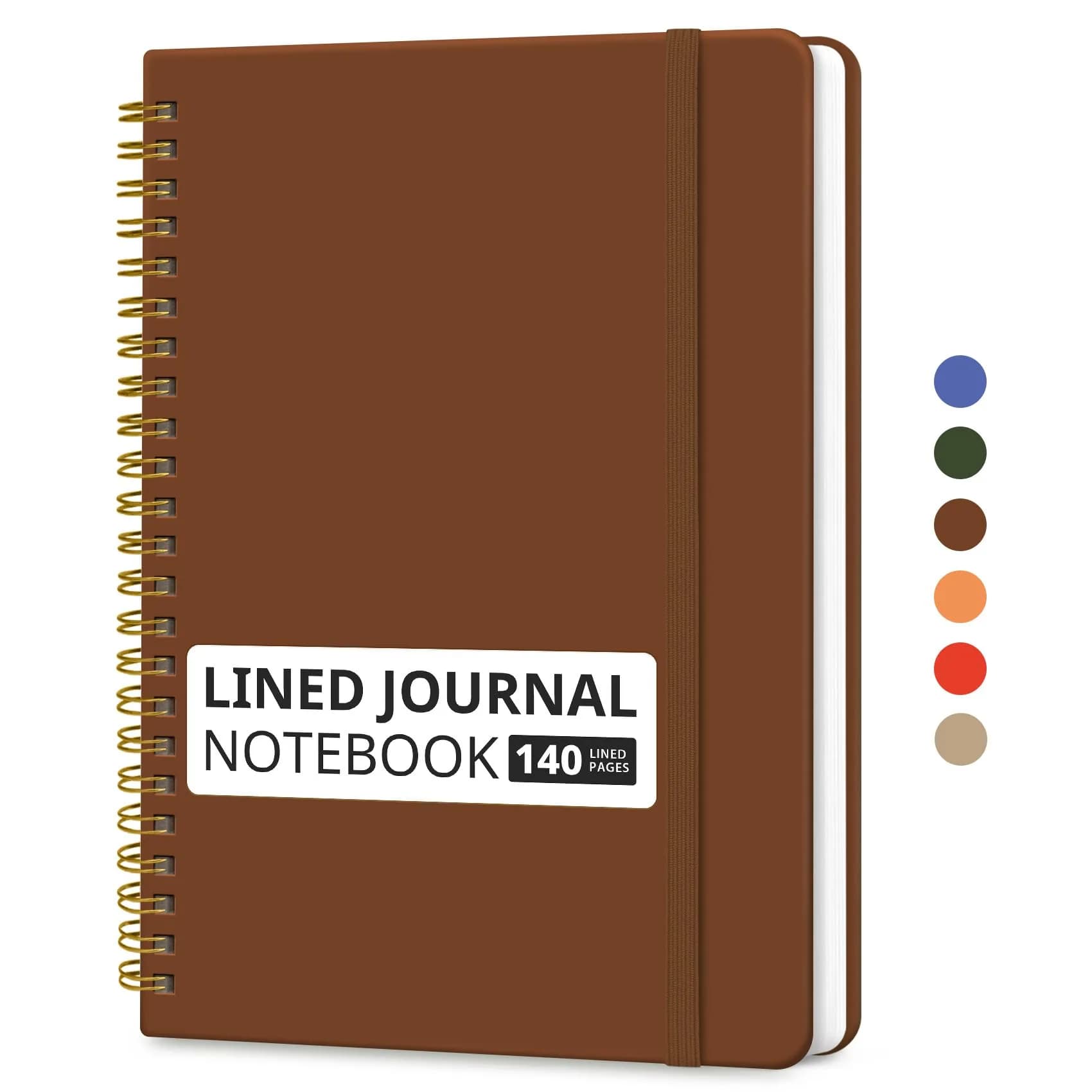 Taja Lined Spiral Journal Notebook 140 Pages A5 (14.5cm x 20cm) | College Ruled Hardcover for Work & Note Taking - main product image