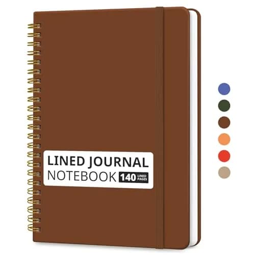 Taja Lined Spiral Journal Notebook 140 Pages A5 (14.5cm x 20cm) | College Ruled Hardcover for Work & Note Taking thumbnail 1