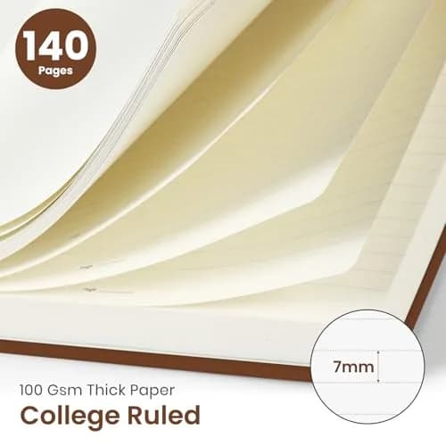 Taja Lined Spiral Journal Notebook 140 Pages A5 (14.5cm x 20cm) | College Ruled Hardcover for Work & Note Taking thumbnail 2