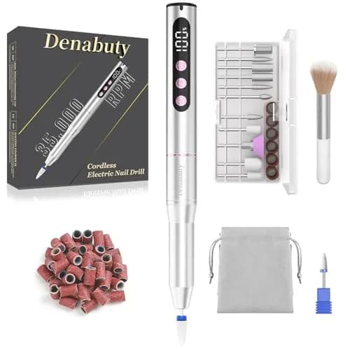 Denabuty Cordless Electric Nail Drill 35000RPM | Professional Manicure & Pedicure Kit with LCD Display thumbnail 1
