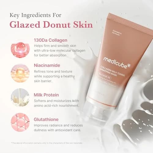 medicube Wrapping Mask Collagen Glazed Milky Glow 75ml (2.53 Fl Oz) | Triple Glow Complex for Radiant Skin thumbnail 4