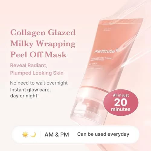 medicube Wrapping Mask Collagen Glazed Milky Glow 75ml (2.53 Fl Oz) | Triple Glow Complex for Radiant Skin thumbnail 2