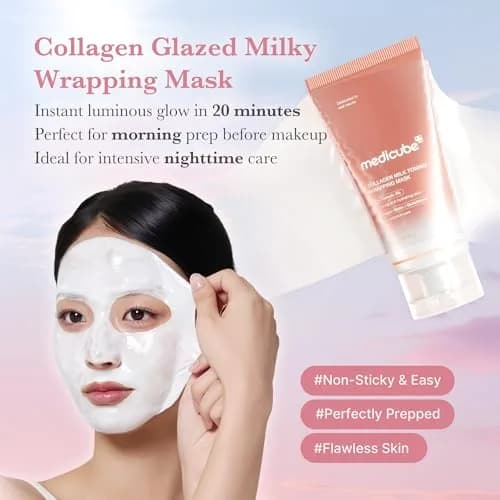 medicube Wrapping Mask Collagen Glazed Milky Glow 75ml (2.53 Fl Oz) | Triple Glow Complex for Radiant Skin thumbnail 3