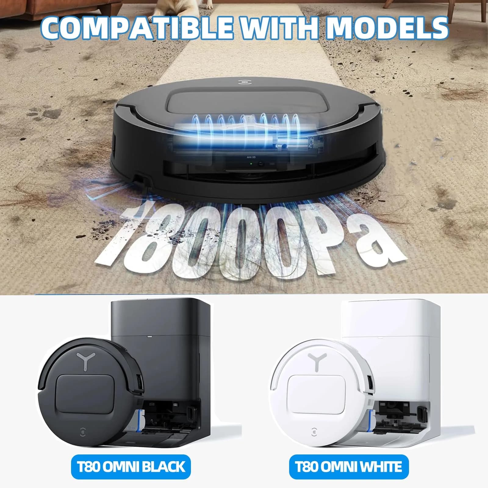 EOVWAEO 21 Pack Accessories Kit for ECOVACS DEEBOT T80 Omni Robot Vacuum | Replacement Parts for Enhanced Cleaning - view 2