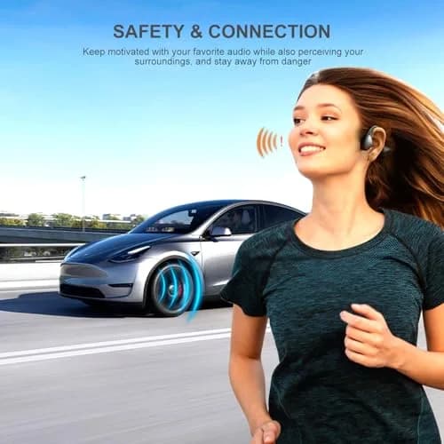 Aamft Bone Conduction Headphones - Bluetooth 6.0 Open Ear Headphones, Comfort Fit Wireless Headphones with Mic, 10hrs Playtime, IPX6 Sweatproof, Lightweight,Premium Loud Sound for Running,Sport,Travel thumbnail 3