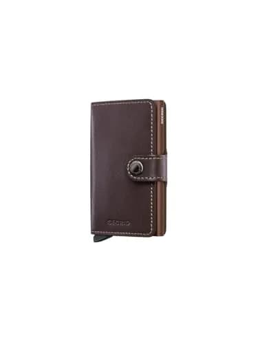 SECRID MiniWallet Original Chocolate Leather RFID Card Case | 6.5cm (2.56in) x 10.2cm (4.02in) x 2.1cm (0.83in) thumbnail 1