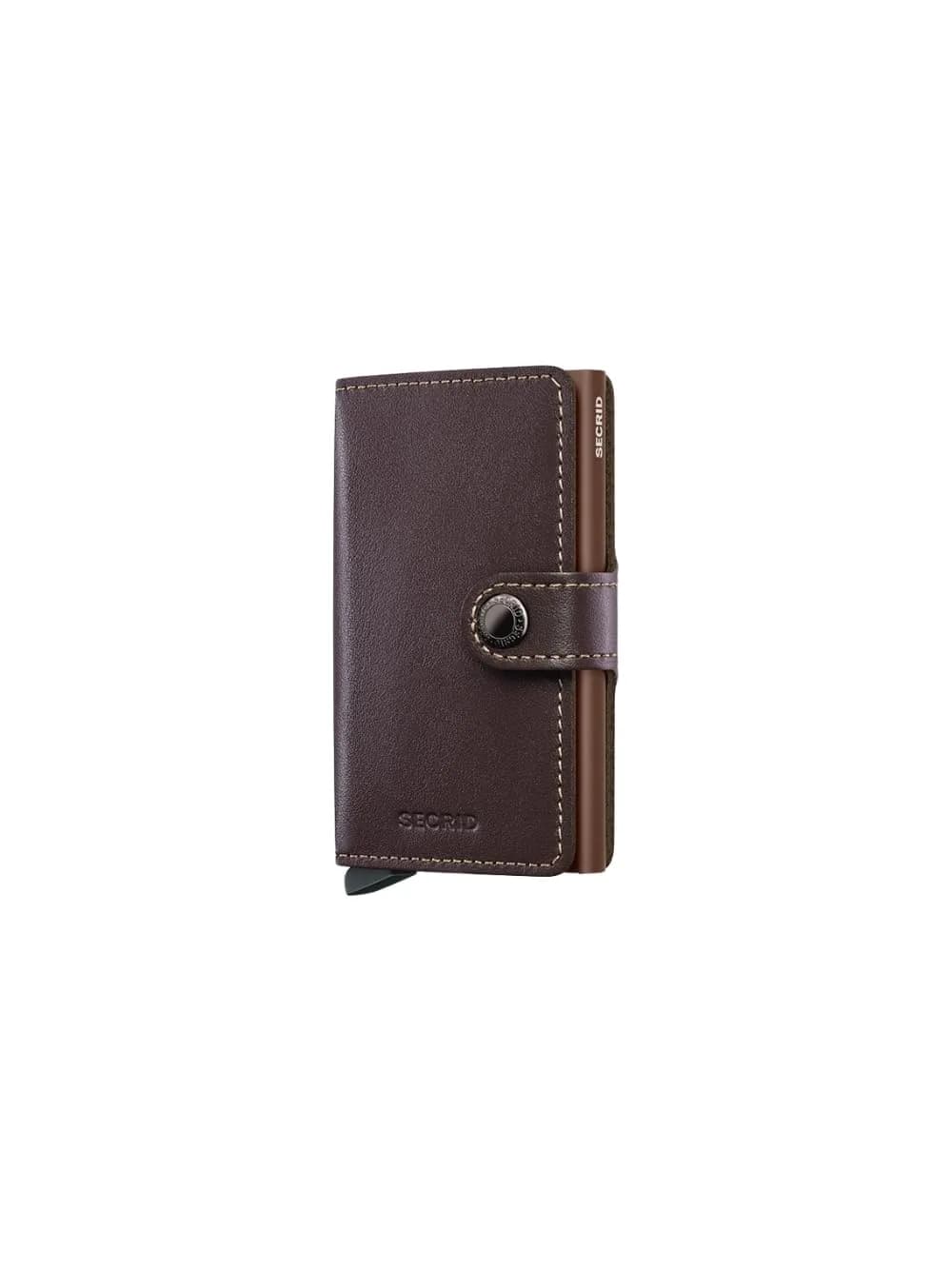 SECRID MiniWallet Original Chocolate Leather RFID Card Case | 6.5cm (2.56in) x 10.2cm (4.02in) x 2.1cm (0.83in) - main product image