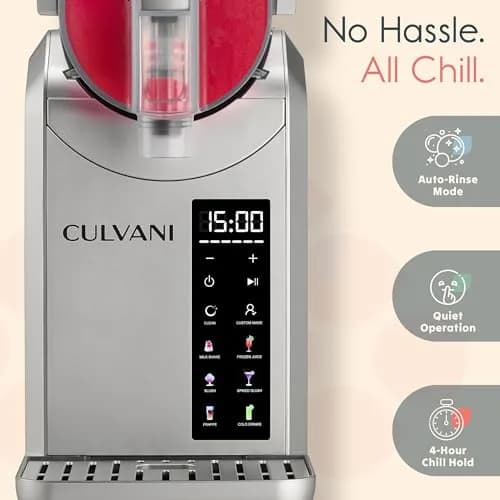 Culvani Chillux Slushie Machine for Home | Self-Cleaning, 6 Preset Modes, 68oz Capacity thumbnail 8