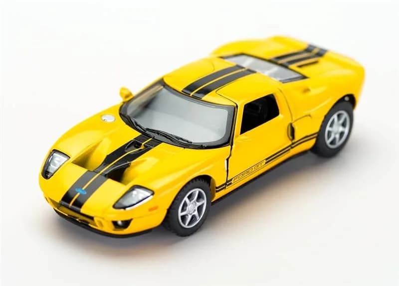 KiNSMART 2006 Ford GT Sport Car 5" 1:36 Scale Die Cast Metal Toy Car w/Pullback Action (Yellow) | Authentic Die-Cast Model for Kids & Collectors thumbnail 2