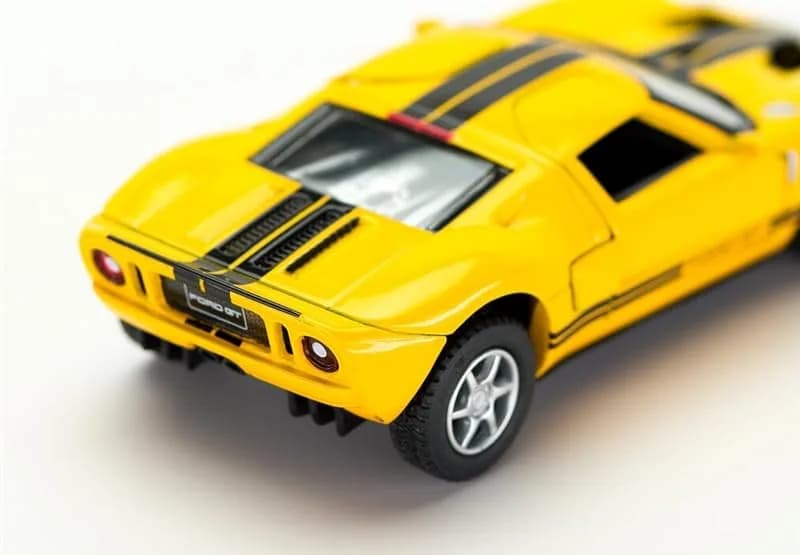 KiNSMART 2006 Ford GT Sport Car 5" 1:36 Scale Die Cast Metal Toy Car w/Pullback Action (Yellow) | Authentic Die-Cast Model for Kids & Collectors thumbnail 3