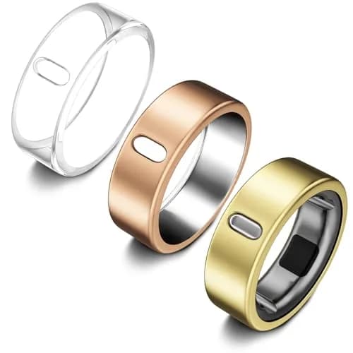 ZOOROO Clear+Gold+RoseGold 3 Pack Oura Ring Gen 4/3 Case Size 13 | TPU Protector with Charging Hole - main product image