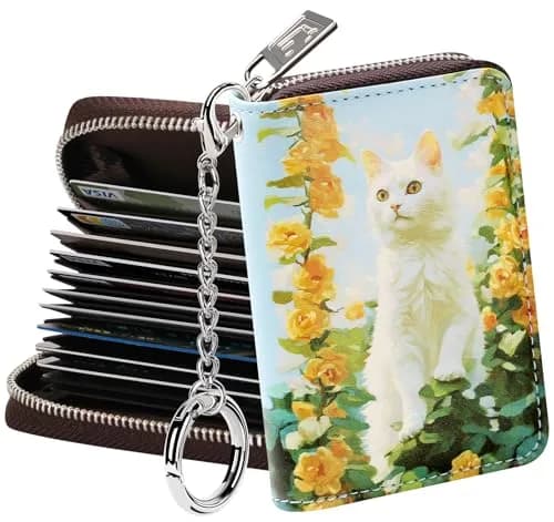 FurArt RFID Blocking Zipper Wallet for Women with Keychain | 11 cm (4.3 in) x 8 cm (3 in) x 2 cm (0.8 in) thumbnail 1