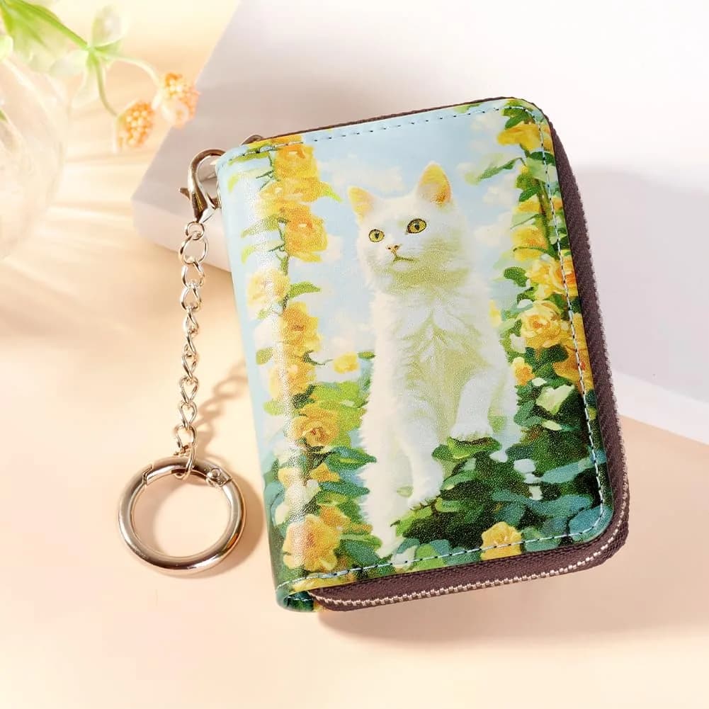 FurArt RFID Blocking Zipper Wallet for Women with Keychain | 11 cm (4.3 in) x 8 cm (3 in) x 2 cm (0.8 in) - view 2