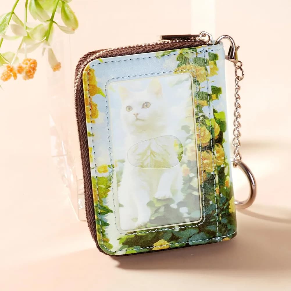 FurArt RFID Blocking Zipper Wallet for Women with Keychain | 11 cm (4.3 in) x 8 cm (3 in) x 2 cm (0.8 in) - view 4