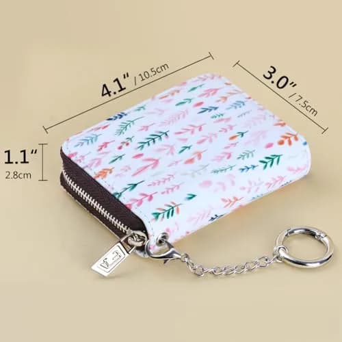 FurArt RFID Blocking Zipper Wallet for Women with Keychain | 11 cm (4.3 in) thumbnail 6