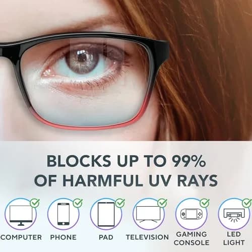 Benicci Blue Light Blocking Glasses for Men & Women, Clear Lenses, Unisex Wayfarer Style | Blocks 99% Blue Light thumbnail 2