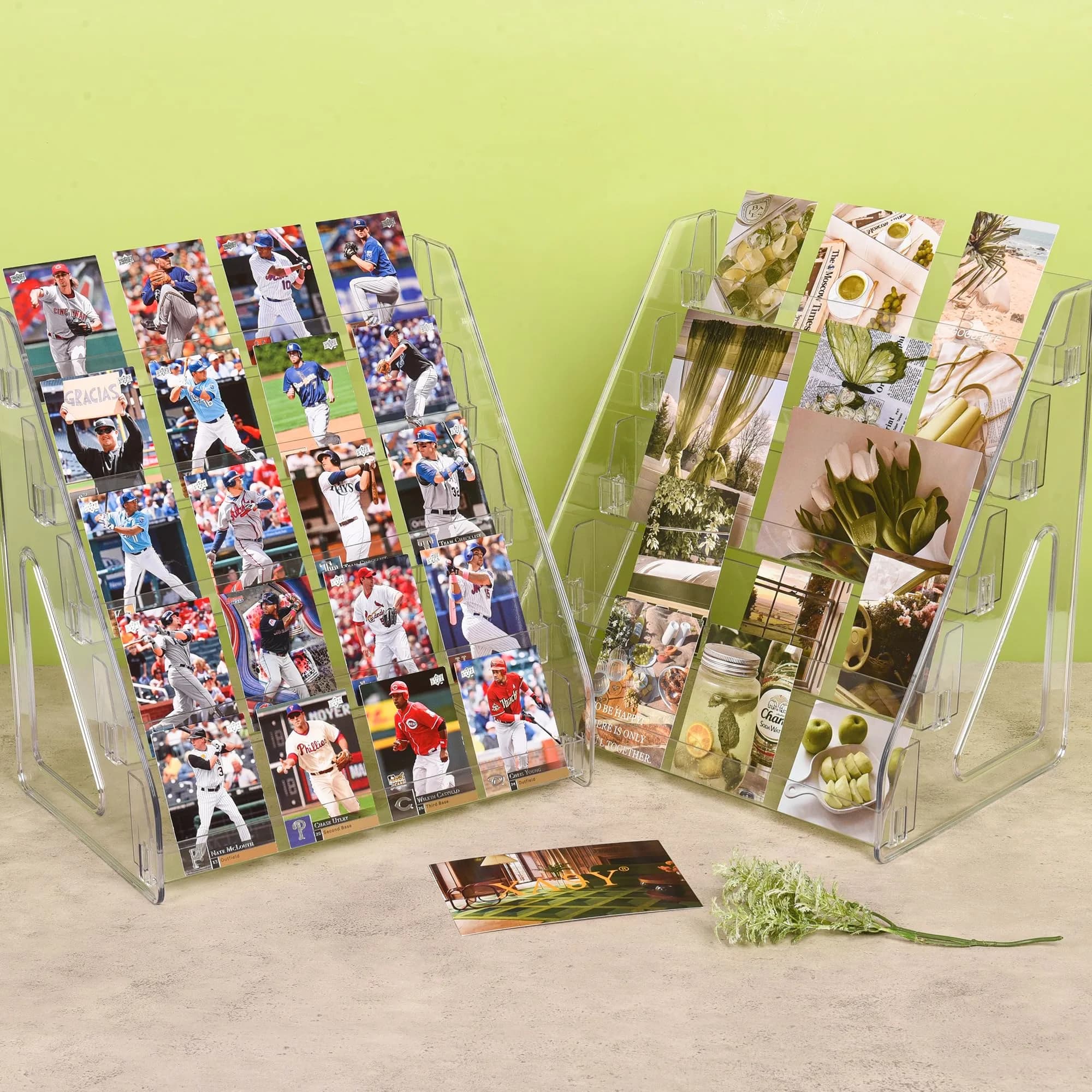 CELSOL Elevated 5 Tier Clear Acrylic Card Display Stand | 35.2 cm (13.1 in) Height, 23.8 cm (12.6 in) Width - view 6