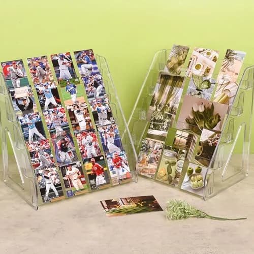 CELSOL Elevated 5 Tier Clear Acrylic Card Display Stand | 35.2 cm (13.1 in) Height, 23.8 cm (12.6 in) Width thumbnail 6